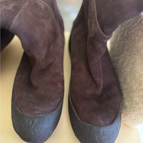 Bally boots. Suede fur lined. Size 8.